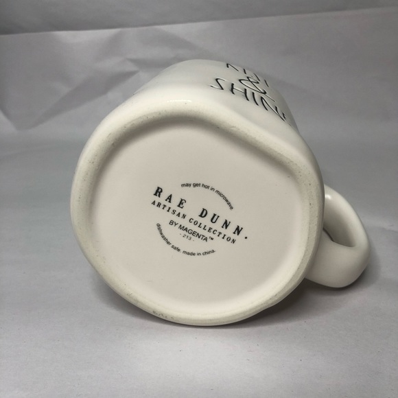 🆕 Rae Dunn "RISE AND SHINE" Mug With Orange🟠 Interior (RARE) - Picture 3 of 6